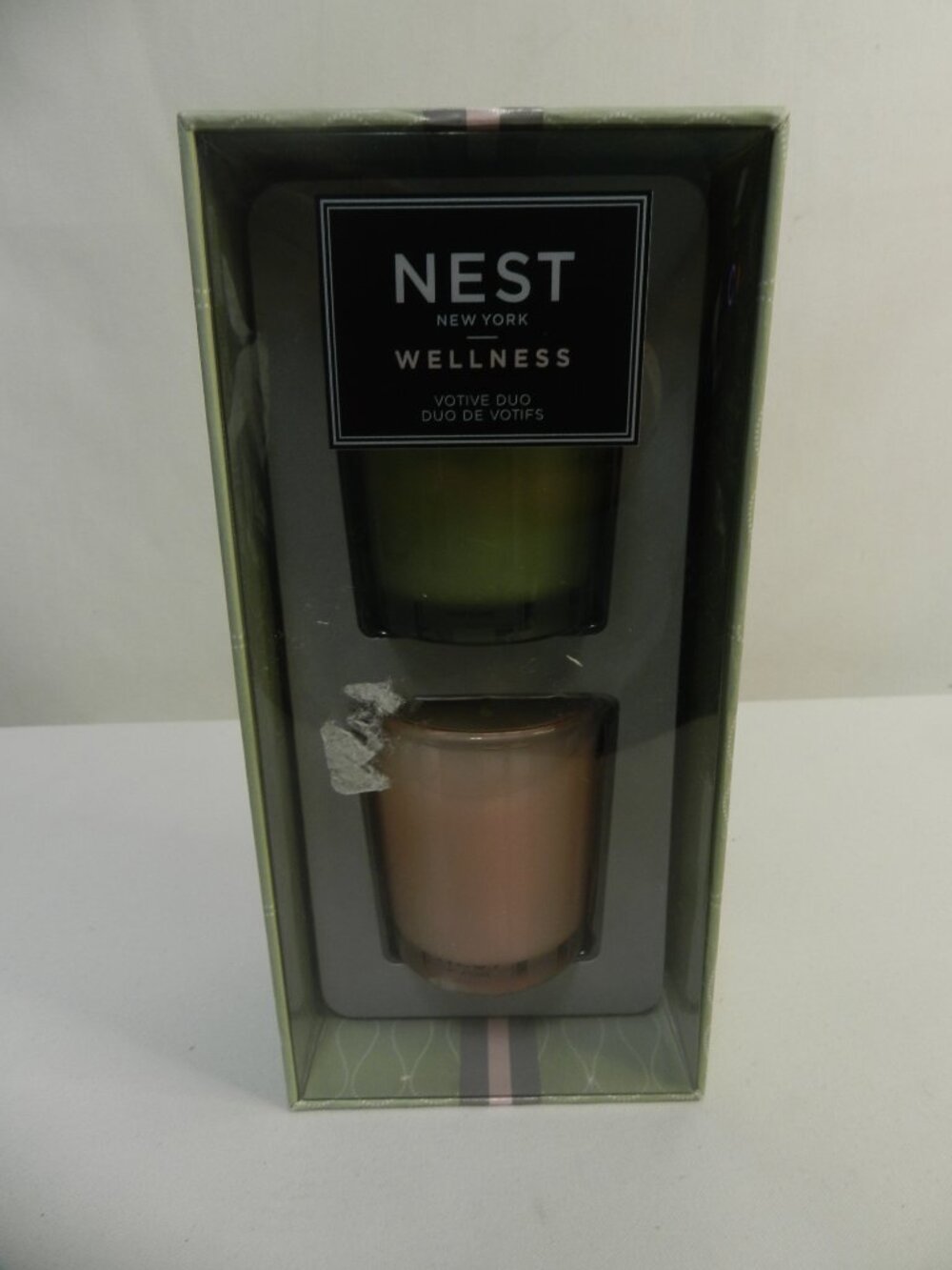 Nest New York Wellness Votive Duo green pink small candles pair set 2 NIB